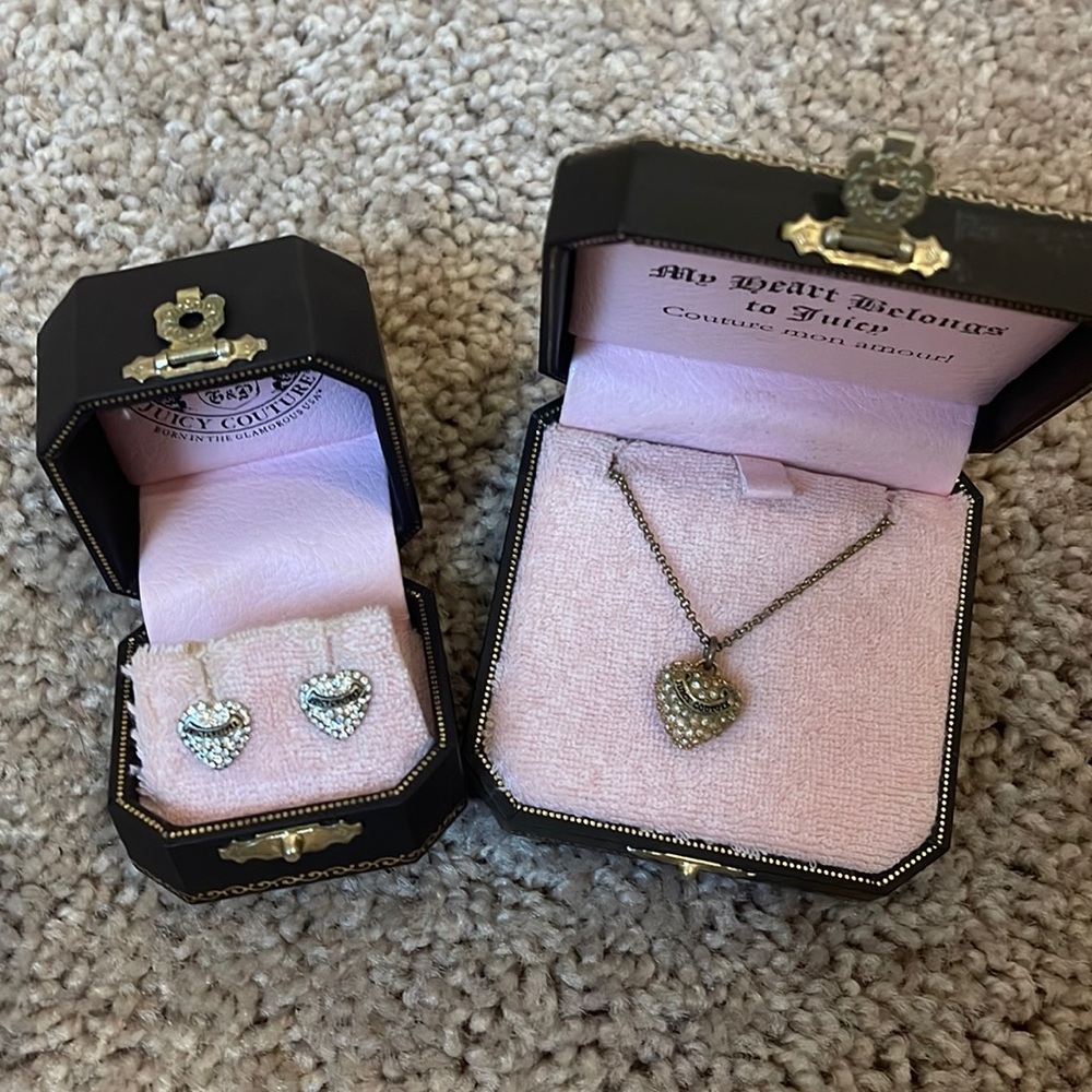 Juicy Couture Earrings and Necklace